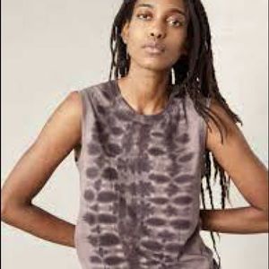 RAQUEL ALLEGRA cotton tie dyed muscle tank, size 3 (large)